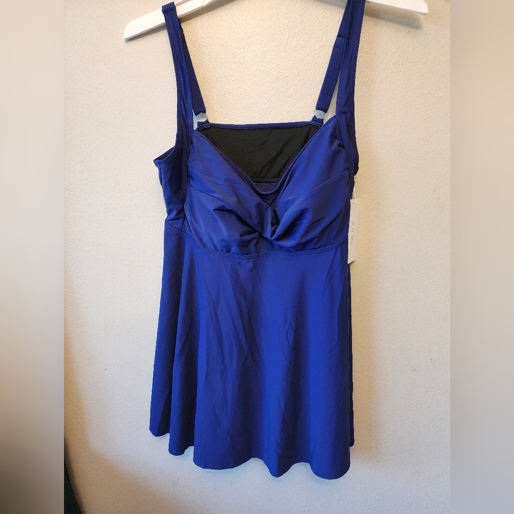 Bloomchic Flowy Tankini Swim Top Dark Blue, NWT